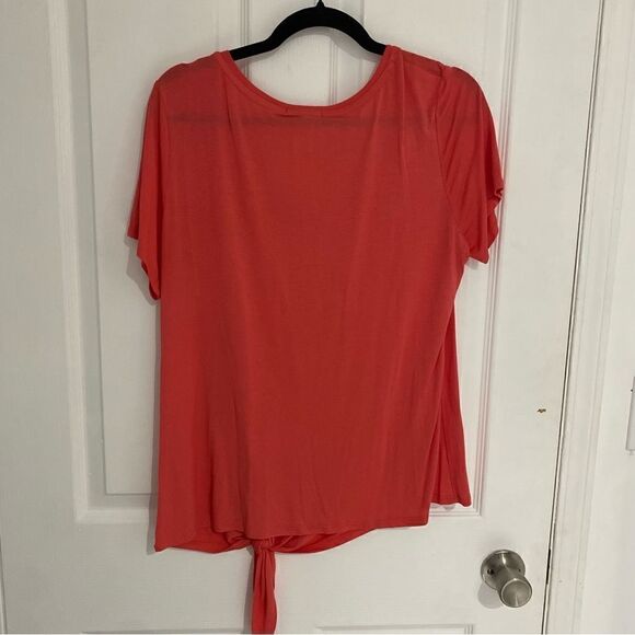 Matty M Coral Rayon Stretch Summer Short Sleeve Shirt Womens Size Medium - Picture 2 of 5